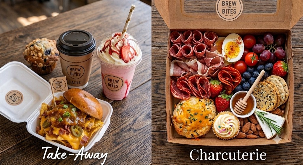 My Cafe take-away and charcuterie spread